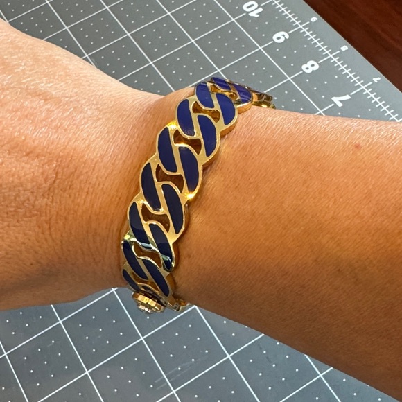 Henri Bendel Gold and Blue Bracelet